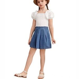 Nwt Art Class girls 10-12Y pleated denim skirt